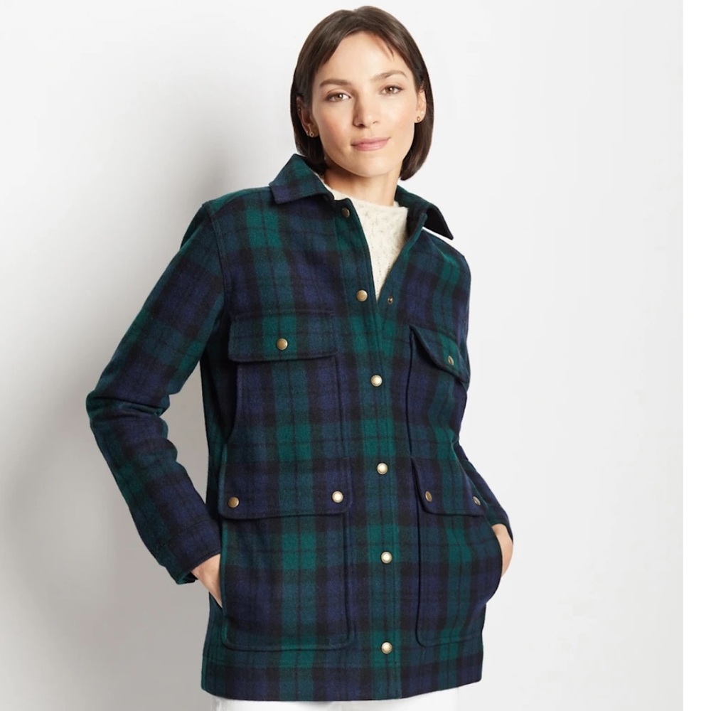 Pendleton NWT Wool Classic Tartan Traditional Women’s Equestrian Chore Coat XL - Picture 4 of 16